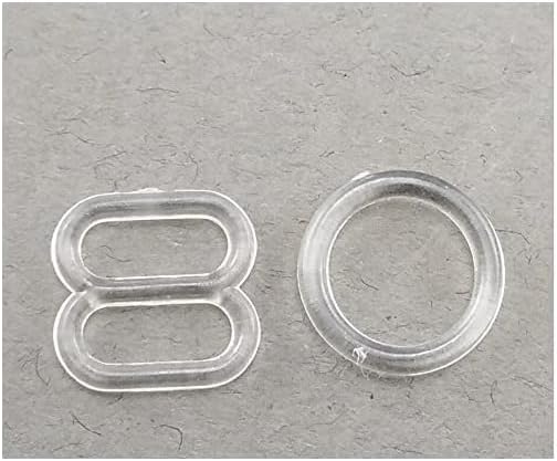 HUNNY- BUNCH® Premium Clear Invisible Plastic Ring Adjuster For Bra, Bikini, Swimwear Shoulder Strap, Woman Lingerie, (Pack of 50 Pcs Plastic Rings And 50 Pcs of Plastic Sliders)