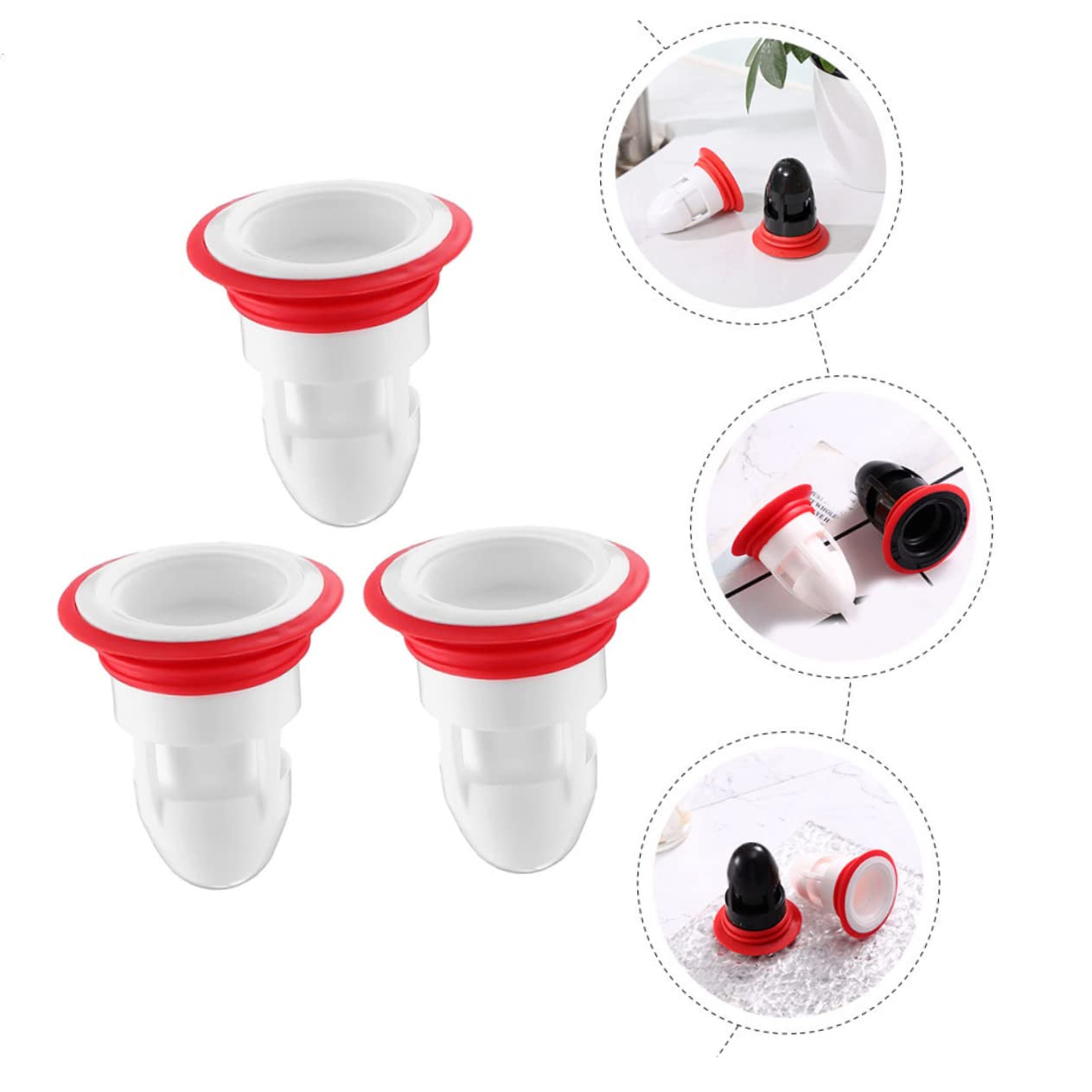 Gadpiparty 15 Piezas Núcleo De Drenaje De Piso Azucarero De Cristal Tapón De Piso Tapón De Ducha Sótano Drenaje De Piso Antirretorno Tina De Metal Baño Desodorante Gel De Sílice Inodoro