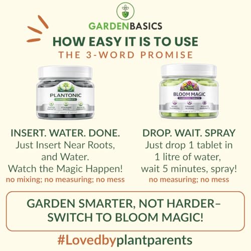 Image of Plant Growth Booster & Flower Booster Tablets Combo | Seaweed + Micronutrient Tablets | Indoor & Outdoor Plants | Bloom Magic & Plantonic | Plant Food for Balcony, Terrace & Home Garden
