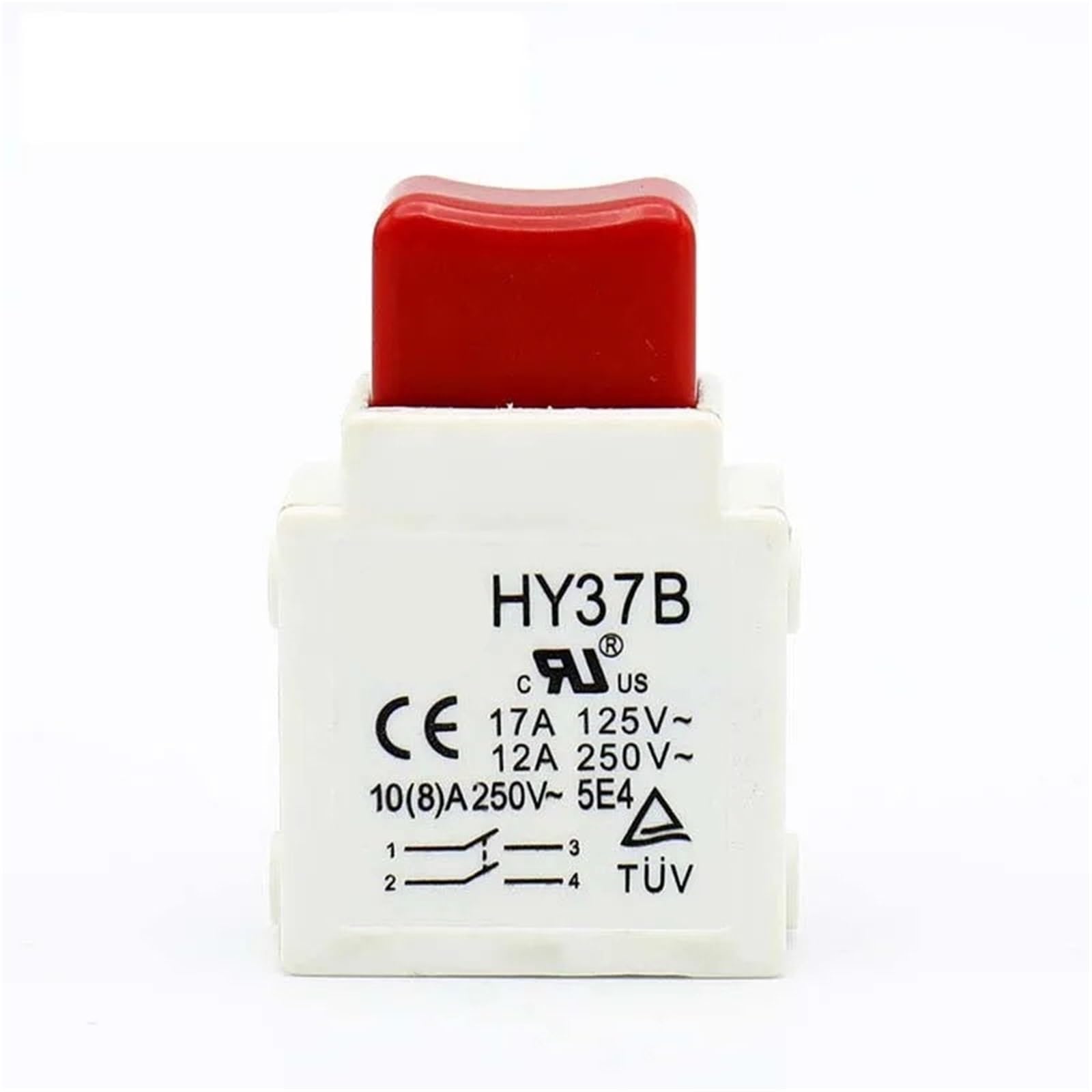 2 interruptores de gatillo a prueba de polvo HY37 HY37B de 125/250 V, 17/12 A, interruptores de botón de encendido y apagado for herramientas eléctricas portátiles y cortacésped.
