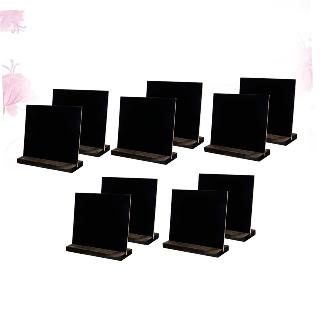 Mini Lavagne da Tavolo 10 Pezzi in Pannello di Densità Nero