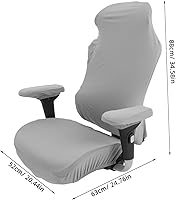 Vista 2 de 1 juego de fundas elásticas para silla de juegos, lavables, protección completa para sillas de juegos, fundas elásticas para sillas de escritorio