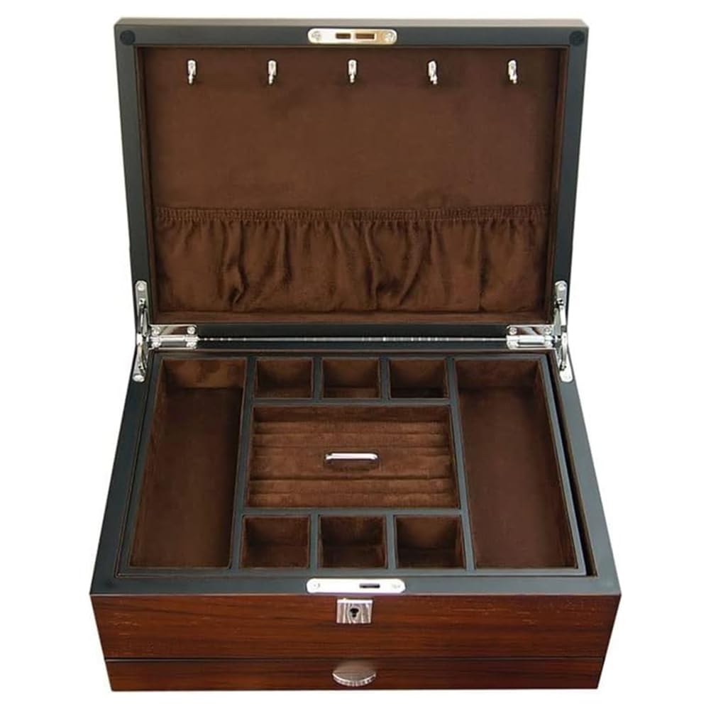 EAmrfvqt Jewellery Box, Multi-Layer Jewelry Organizer Box for Necklaces Bracelets Watches