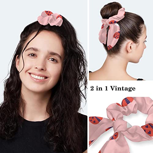 Image of Colored Butterflies Scrub Caps Women Ponytail, Adjustable Bouffant Surgical Caps with Button, Nurse Hats Long Hair