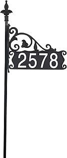 Address America Boardwalk USA HandcraftedHome Address Yard Sign with Customized House Number Plate - High Visibility, Handcrafted, Double-Sided, Reflective - 47” Post, Optional Solar Light
