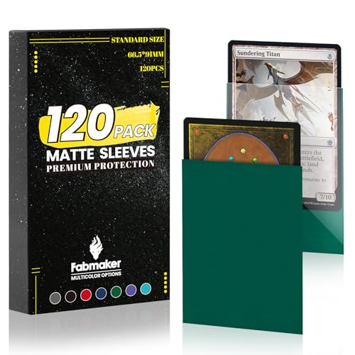 120Pack MTG Card Sleeves Toploaders for Trading Cards, Matte Card Sleeves Deck Card Protectors, Standard MTG Sleeves Perfect Shuffling Fit for Magic, Baseball Card,Sports Cards,Game Card, 66x91mm