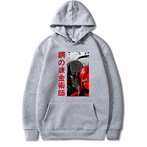 Moletom Canguru Unissex Algodão Fullmetal Alchemist Personagens Anime (Azul Marinho, XG)