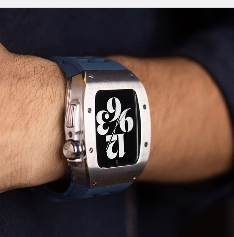 Kit de modification luxe en acier pour Apple Watch 45mm EZZON