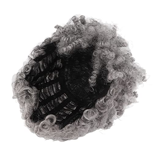 Peruca Curta Cinza Encaracolada, Peruca Feminina Curta Encaracolada Macia Ajustável Chapéu Penteados