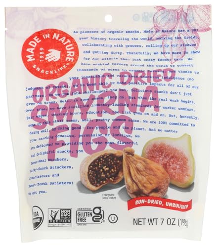 Made in Nature Organic Calimyrna Figs, Sun-dried and Unsulfured, ...