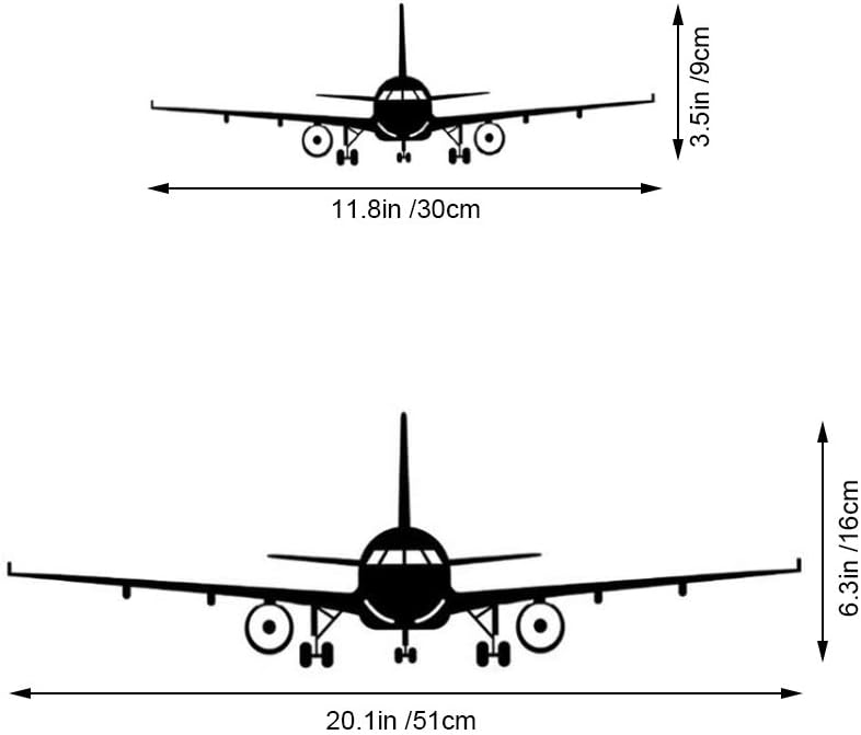 LELE LIFE 2Pcs Airplane Wall Sticker - Image 3
