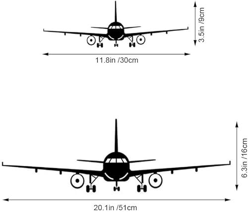 Miniatura 9 de 2 calcomanías de pared de avión, calcomanías de pared de aviones extraíbles para sala de estar, dormitorio, decoración del hogar, mural de arte para