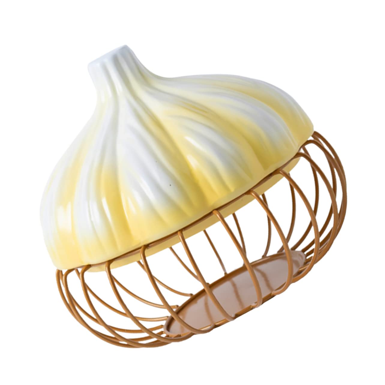 OFFSCH Convenient Garlic Container Multi-function Garlic Holder for Counter Kitchen Supply Iron Art