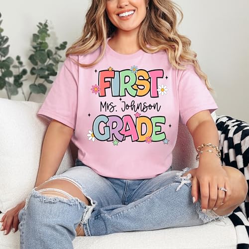 Personalized Kindergarten Teacher Shirt, Back to School Shirt, Cute Preschool Teacher Gift, First Day of School Gifts4