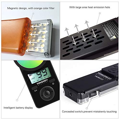 YONGNUO YN360III LED-Videoleuchte, 5500 K + RGB Vollfarb-Touch-Einstellmodus, CRI 95+, mit 10 zusätzlichen… – Bild 7