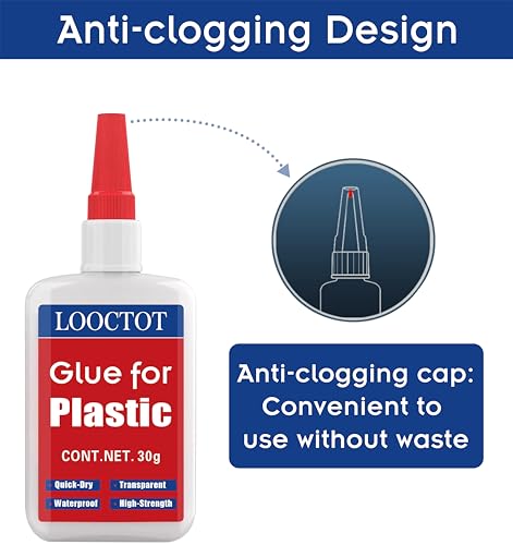 Image of 30g Plastic Glue,Adhesive for Legos&Miniatures,3D Printing,Toy Car,ABS,PVC;Super Instant Glue Bonding Between Plastics, Waterproof Clear
