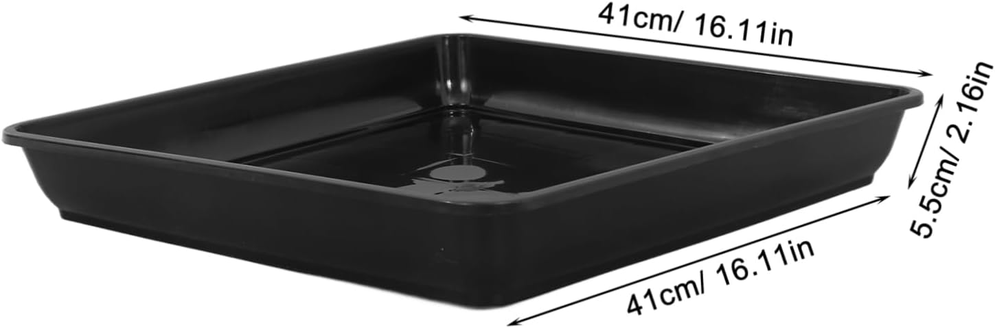 Kisangel 2pcs Multi-use Plant Saucers Drip Trays for Plant Pots Flower Pot Trays Non-Slip Base Shape