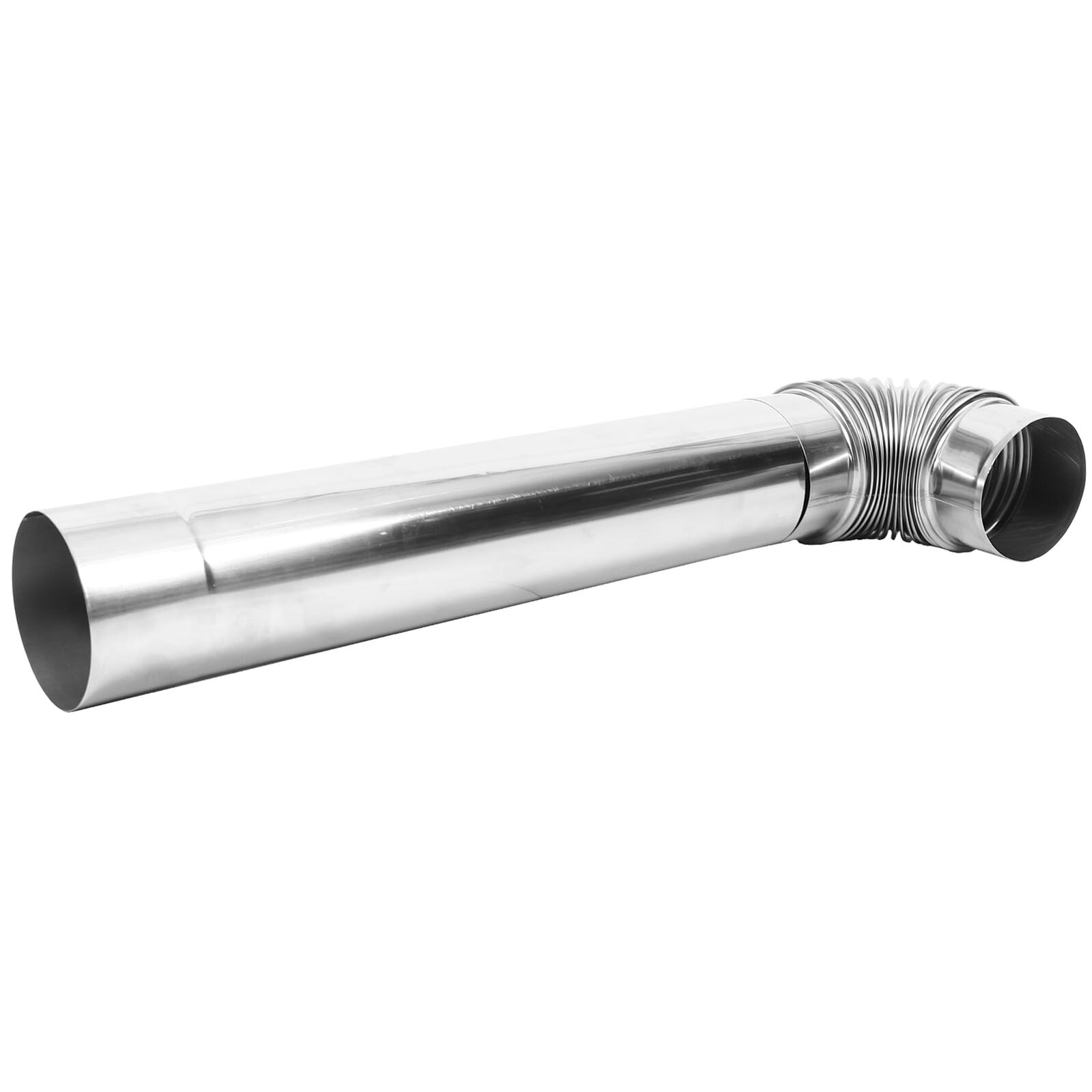 Accessori per Tubo Fumaria in Acciaio Inox Argento | Stufa e Stufa a Legna, Uso in Fabbrica e Canne Fumarie Industriali, Montaggio Semplice