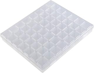 1 Pack 56 Grids Diamond Painting Box Plastic Jewelry Organizer Storage Container Diamond Embroidery Storage Boxes Nail Art Tools Storage Case for DIY Rhinestone Beads or Nail Art Small Findings