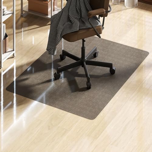 HOMCOM Alfombrilla Protectora para Suelos 90x120 cm Alfombra para Silla de Escritorio para Oficinas para el Hogar Negro