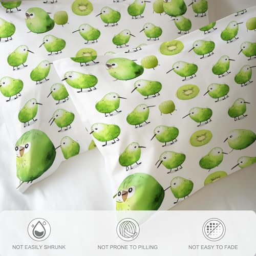 Housse de couette 240x260 verte microfibre infroissable kiwi