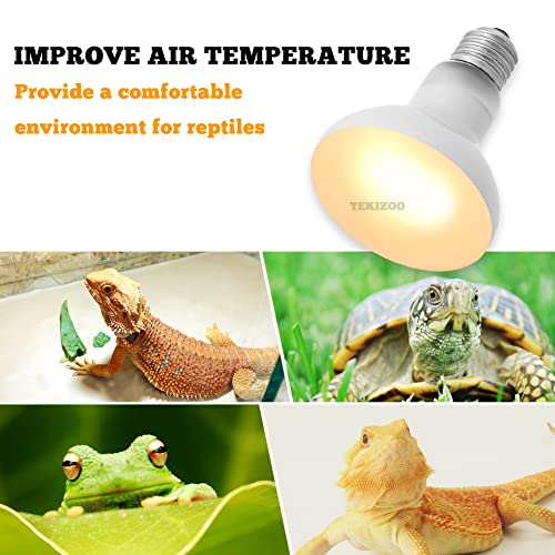 Tekizoo Reptile Heat Lamp Uva Basking Daylight Spot Bulb For Amphibian,Lizard,Tortoise,Bearded Dragon 100W(3 Pack) #TOP3