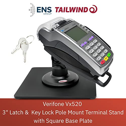 Base soporte con bloqueo para Verifone Vx520, negra miniatura 2