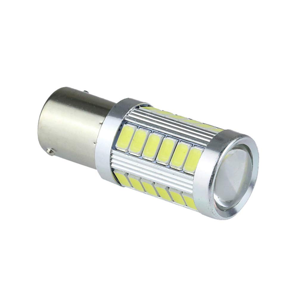 2 szt. światło kierunkowskazów samochodowych 1156 BA15s P21W Led Led błysk hamulcowy światło ogonowe 33SMD 5730 LED żarówka tylna r5w (Biały, 1156)