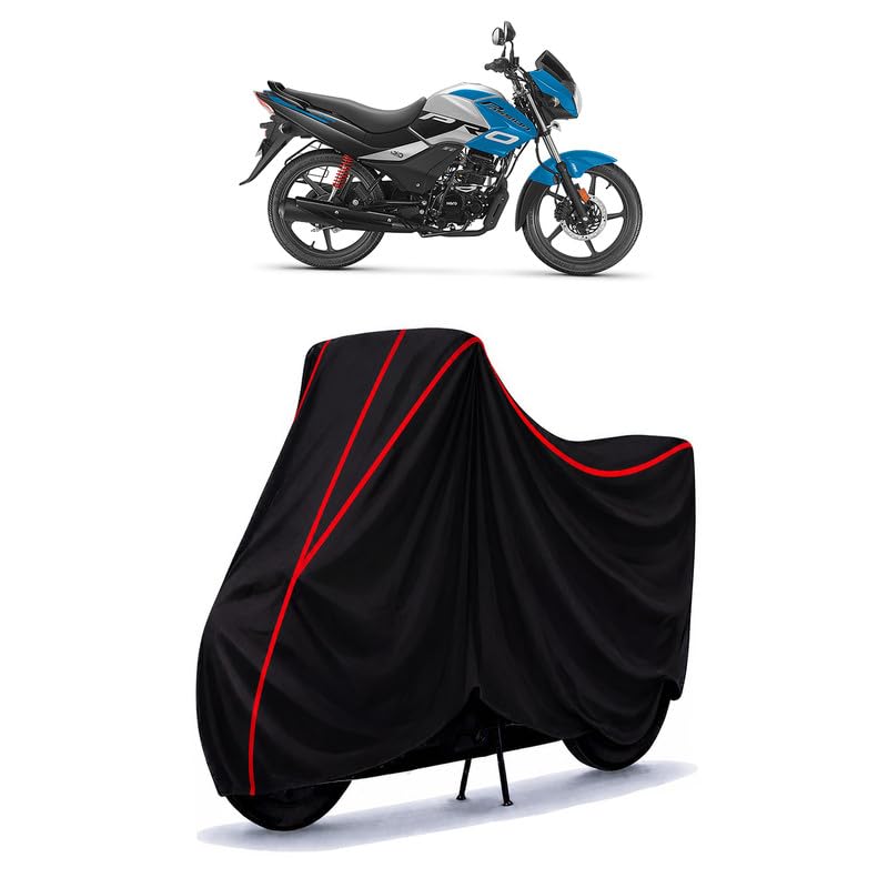 Image of Hero Passion 100 Water Resistant Bike Cover for All Motorcycles & Rain | Heavy Duty Taffeta Fabric | UV Protection, Dustproof, Scratchproof | All Weather Two Wheeler Body Cover with Elastic Bottom