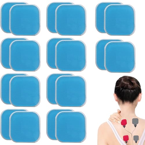Juego de 20 almohadillas de gel de repuesto, 45 x 45 mm, almohadillas de electrodo para entrenamiento abdominal, aplicables a Beurer-EM 59 almohadillas de gel de repuesto, compatible con EM 59 Heat