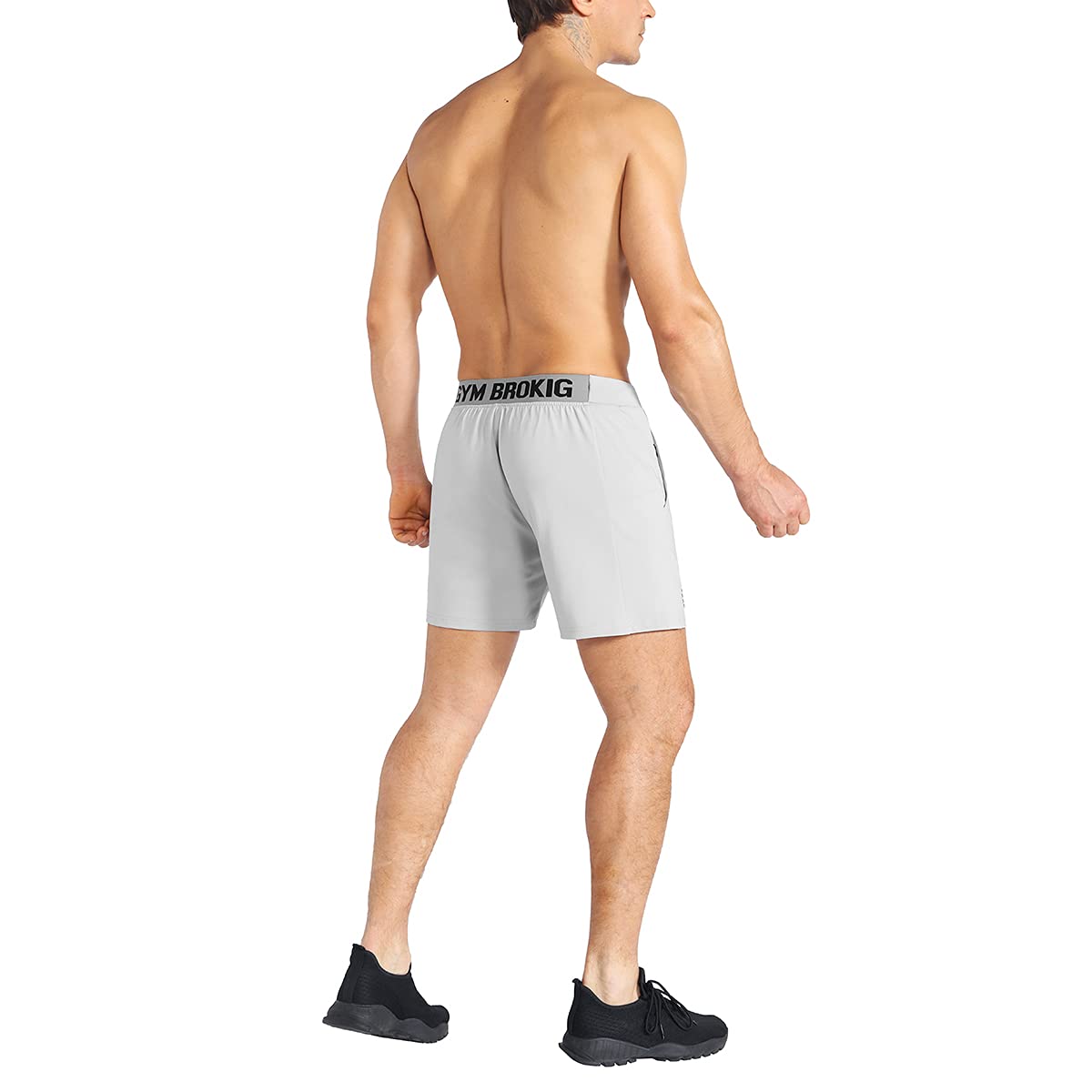 BROKIG Leggero Pantaloncini Sportivi da Uomo, Pantaloncini da Corsa Uomo Corti Palestra Allenamento Fitness Shorts