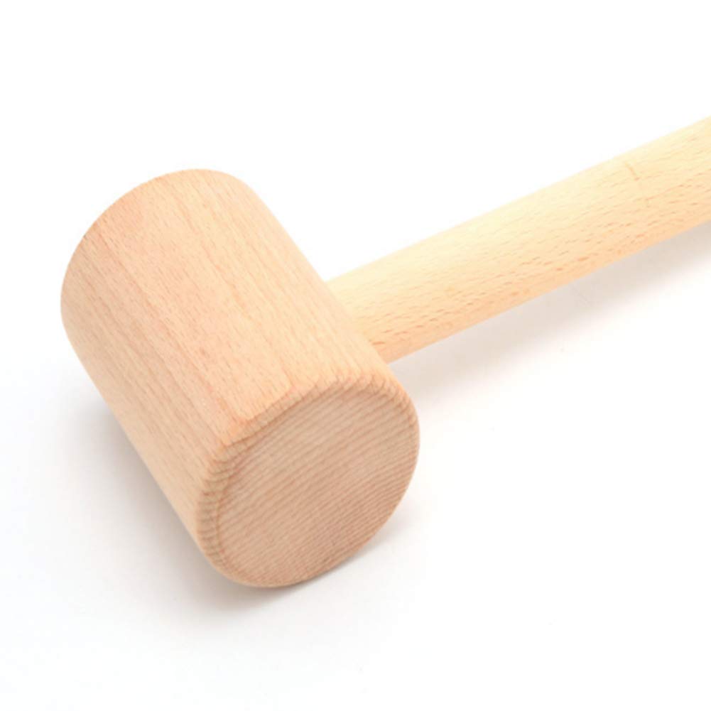 Martello Da Artigianato In Legno Di Faggio - Per Lavorazione Cuoio, Intaglio, 300g, 19.5cm - Foto 7