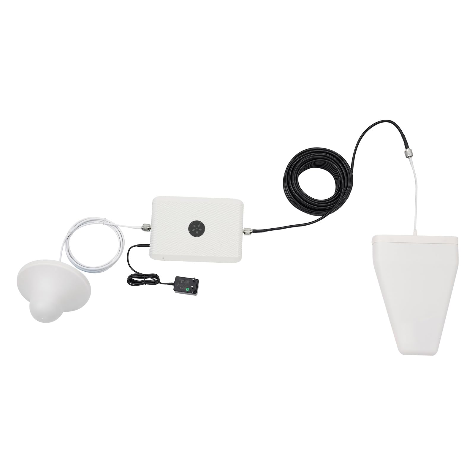 Amplificateur réseau Mobile, répéteur Signal 15 W pour Tous réseaux(Blanc) | Gain de 66 dB, grande portée, avec fonction AGC intelligente pour l'amplification du signal dans les grands résidentiels