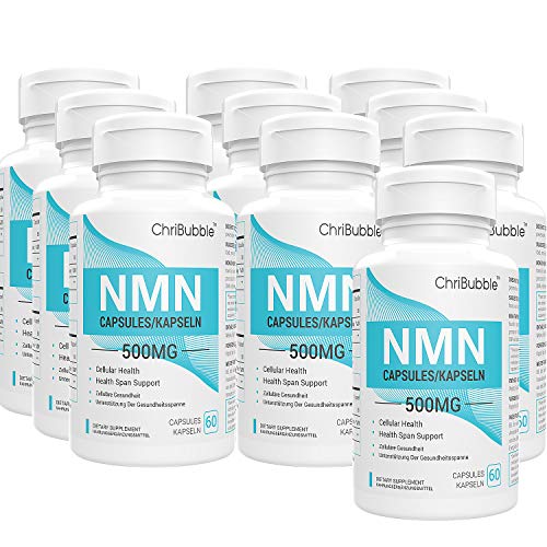 NMN Stabilized Form NMN Supplement, Support NAD, Longevity & Energy, NMN 500mg Per Serving (Nicotinamide Mononucleotide), 10 Packs 600 Capsules