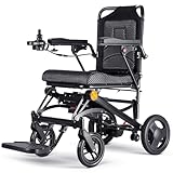 Electric Wheelchairs for Adults Foldable Lightweight Only 33lbs, 500W Dual Motors Motorized Wheelchairs for Seniors Support 250 lbs, All Terrain Travel Powered Wheel Chairs, Black
