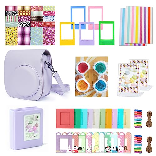 KALDA Fotocamera istantanea Accessori per Instax Mini 12 (Lilla Viola)