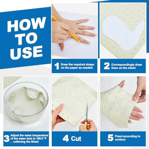 Image of Threlaco Splinting Thermoplastic Material Sheet 1 /8 inch x 18 inch x 24 inch 1% Perforated Single Sheet Splinting Material Large for Elbow Wrist Finger Foot Brace Novice and Experienced Splinters, Beige