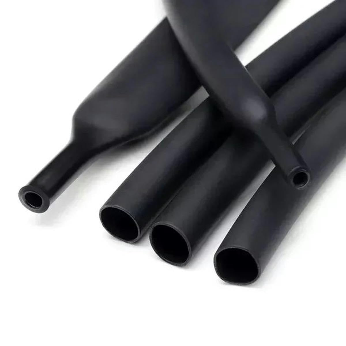 10/50/100 mètres de gaine thermorétractable Dia 2.4-25.4mm 3:1 manchon de câble thermique en polyoléfine isolé noir/rouge-noir-9.5mm-50m