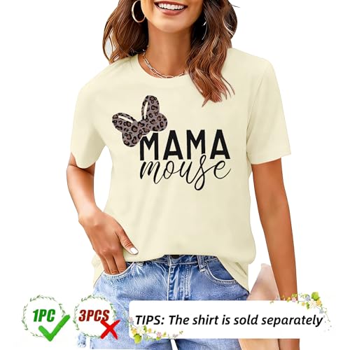 Image of Mommy and Me Matching Shirt Outfit Mama Mini Leopard Love Heart Tshirt Mom Daughter Family Matching Set Clothes