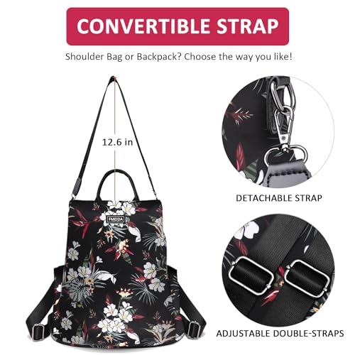 Image of Fmeida Work Backpack for Women Anti Theft Crossbody Bag Waterproof Travel Backpack Lightweight Daypack Fashion Convertible Backpacks Bookbag for College Supplies Mochilas de mujer