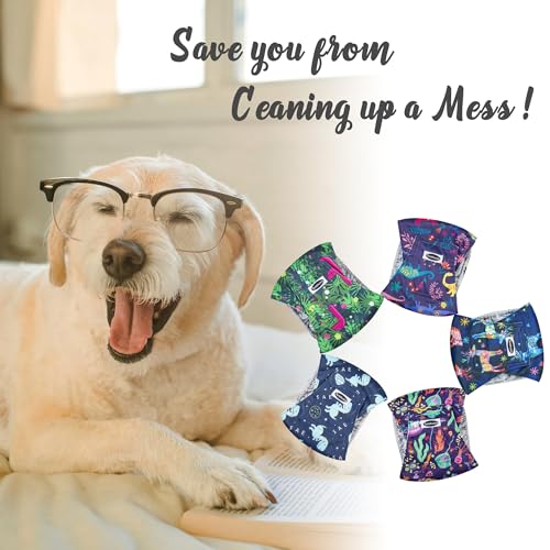 Image of Tuiskusa Male Dog Diapers, High Absorbing Dog Belly Bands for Male Dogs, Washable Reusable Dog Male Wraps(5 Pack)