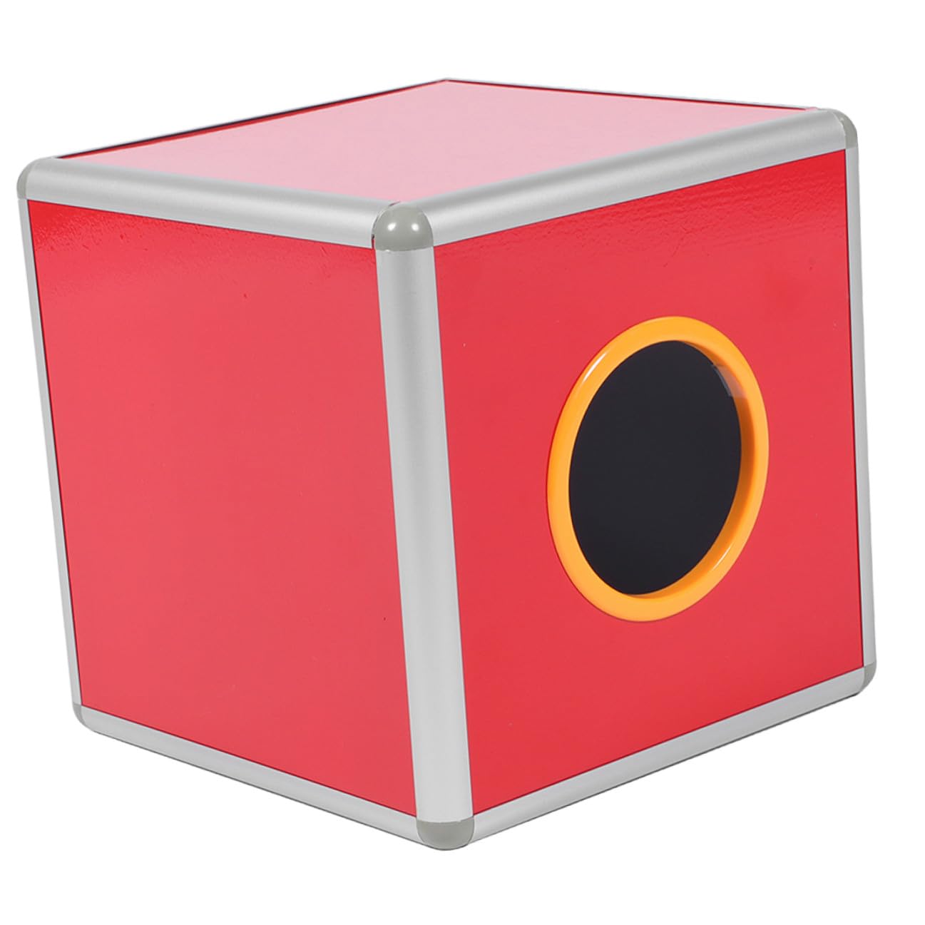 Zerodeko Caja de Lotería de Oficina Cuadrada Roja de Aleación de Aluminio Acrílico, Multifuncional y Práctica para Fiestas y Reuniones Empresariales