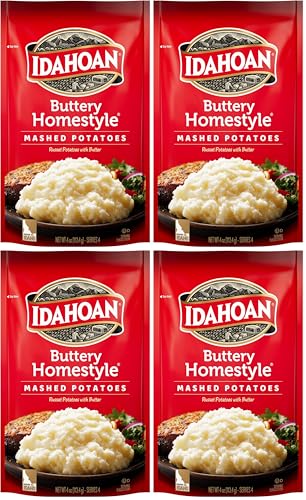Image of Idahoan Mashed Potatoes, Buttery Homestyle, 4 oz (Pack of 4)