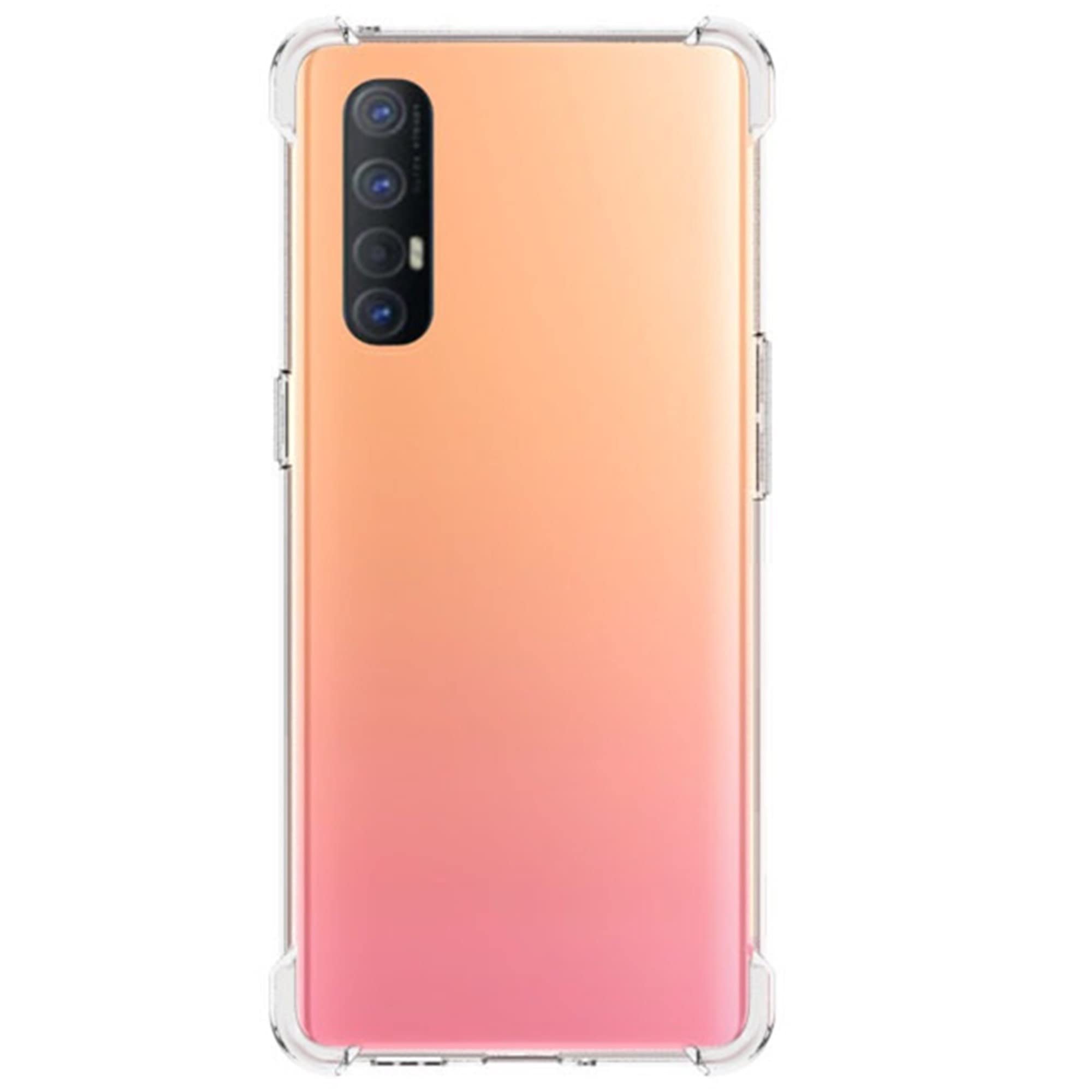 Case Compatible with Oppo Find X2 Neo 5G, Slim Soft TPU Shockproof Transparent Crystal Clear Phone Case Cover with Corner Bumper