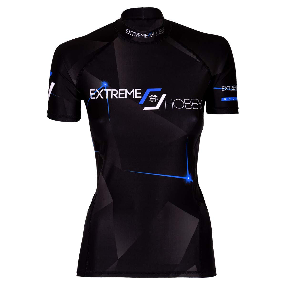 Rashguard damska koszulka z krótkim rękawem, szybkoschnąca, termoaktywna, ekstremalna technologia, fitness, joga, crossfit, XS, różowa