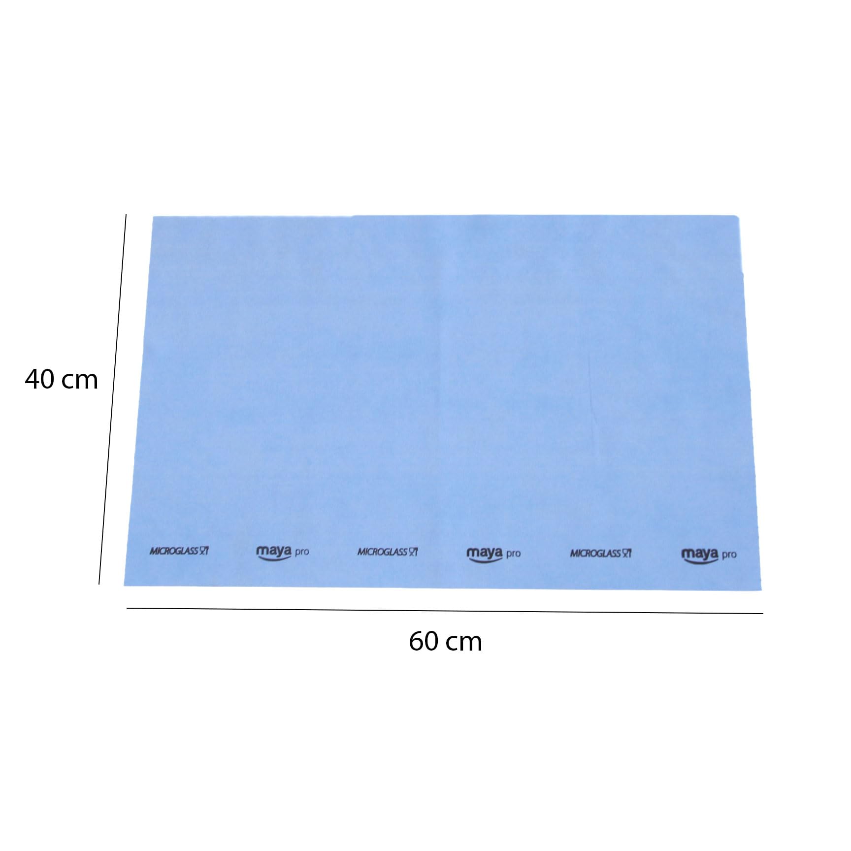 Maya Panno MICROGLASS con Petaglio. Speciale per Stoviglie e Vetro. Non Lascia Segni. Altamente Assorbente e ad Asciugatura Rapida. 100% Microfibra. Rotolo da 12 Unità (Blu)