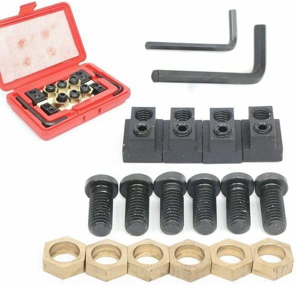 BALOLO 18pcs 5/8" T-Slot Eccentric Clamping Kit for Milling Machine Work Table Eccentric 5/8" Or 16MM T-Slot Clamping 1/2-13 Thread T-slot Clamping Clamp Nut Kit Lathe Mold Tool