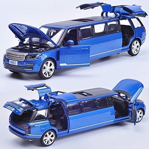 Image of Long Range Rover Diecast Metal Pullback Toy Car with Openable Doors & Light, Music Boys Car for Kids Best Toys Gifts Toys for Kids(Blue)