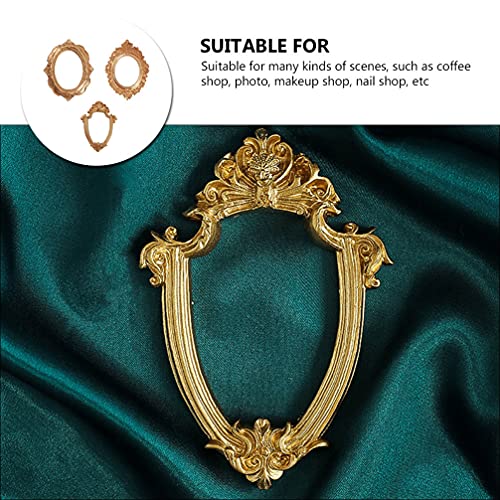 TOYANDONA Golden Frame 3Pcs in Cornice Mini Retro