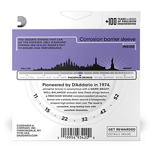 D’Addario Cordes Guitare Acoustique | Corde Guitare Folk | EJ26-3D | Cordes en bronze phosphoreux pour guitare… - Les Beatles, Paul McCartney, John Lennon, RIngo Starr, George Harrison D'Addario Cordes Guitare Acoustique | Corde Guitare Folk | EJ26-3D | Cordes en bronze phosphoreux pour guitare… – Image 3